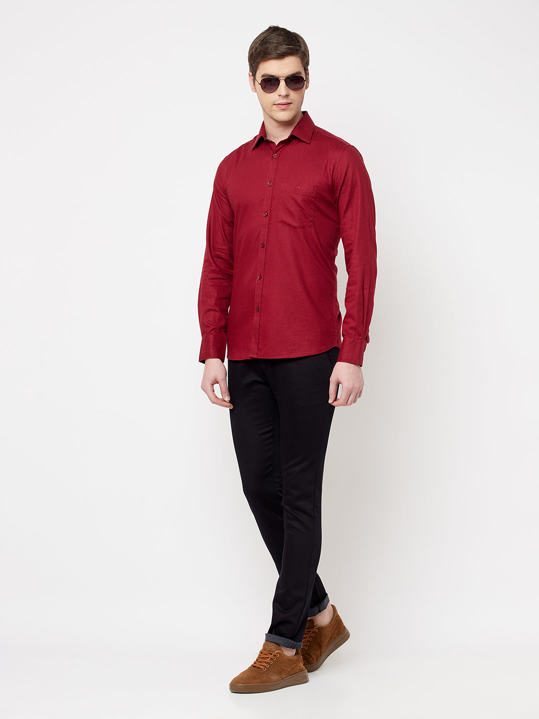 Maroon Casual Shirt - Men Shirts