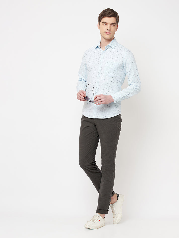 Blue Floral Shirt - Men Shirts