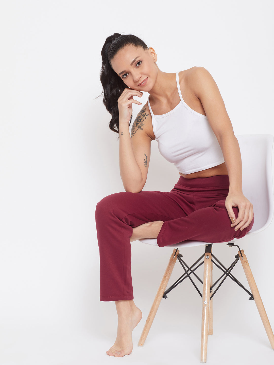 Maroon Track Pants - Women Track Pants