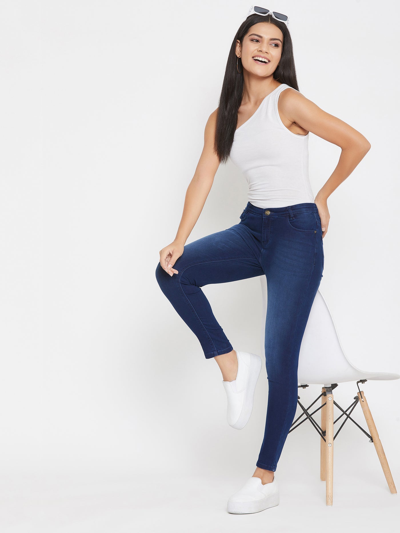 Blue Super Skinny Fit Jeans - Women Jeans