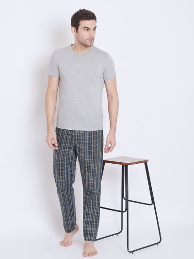 Checked Straight Lounge Pants - Men Lounge Pants