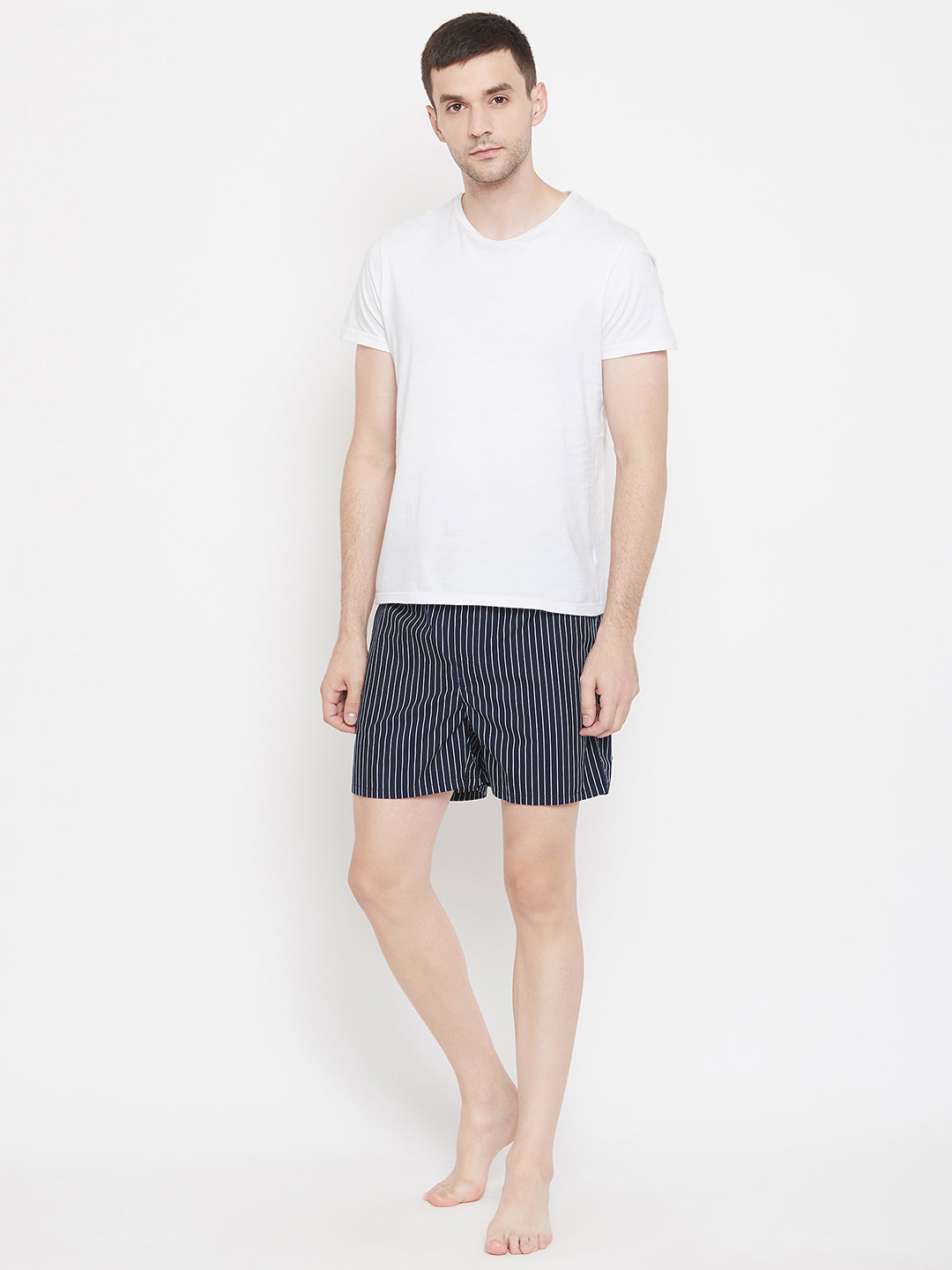 Red & Navy Blue Striped boxers - Men Boxers