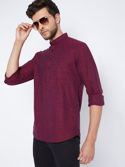 Maroon Kurta - Men Kurtas