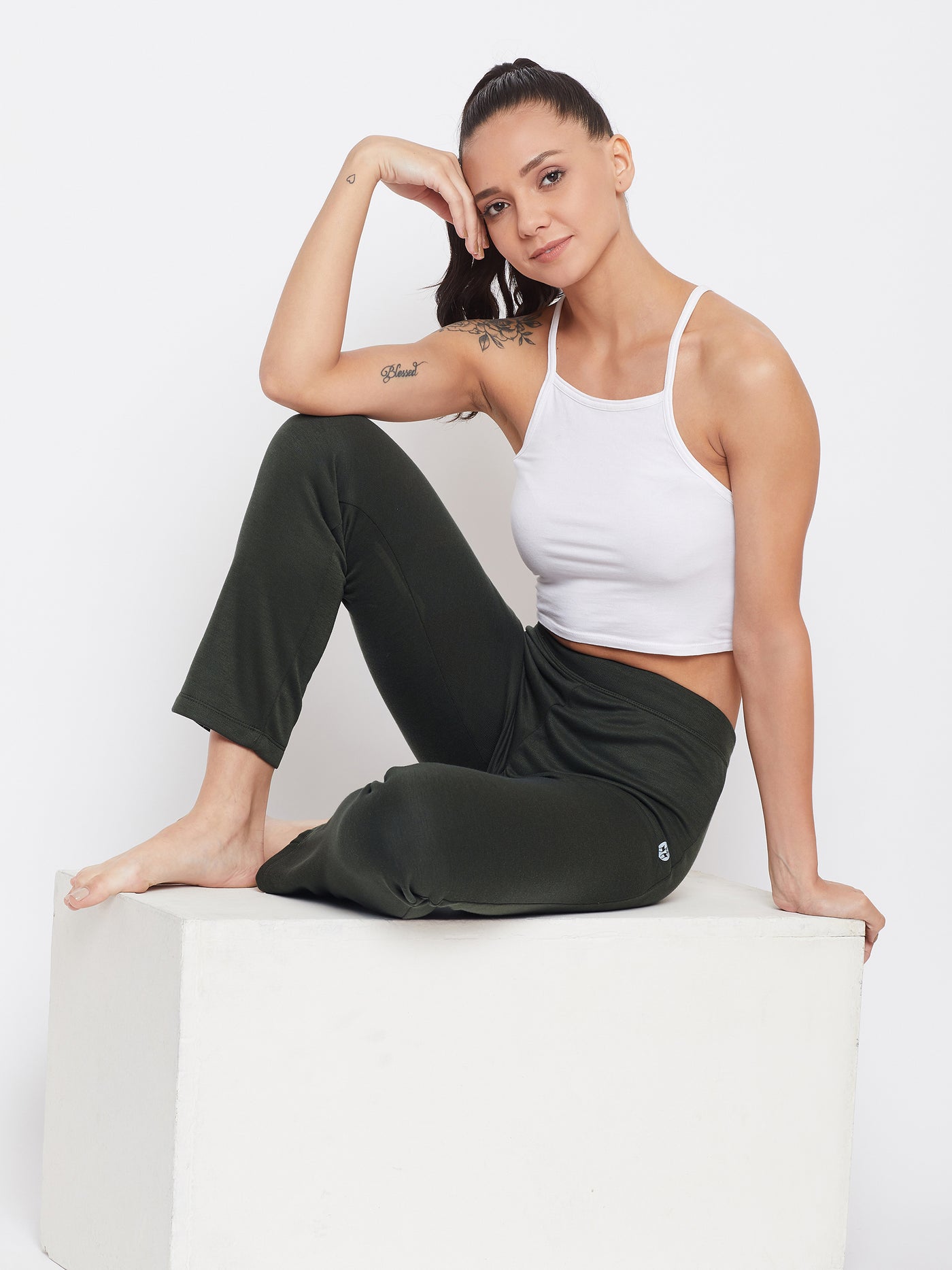 Olive Track Pants - Women Track Pants