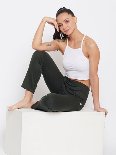 Olive Track Pants - Women Track Pants