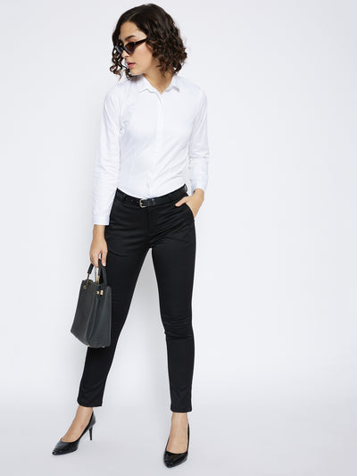 White Slim Fit shirt - Women Shirts