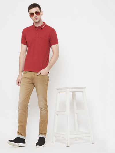 Khaki Slim Fit Jeans - Men Jeans