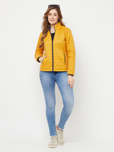 Mustard Reversible Padded Jacket - Women Jackets