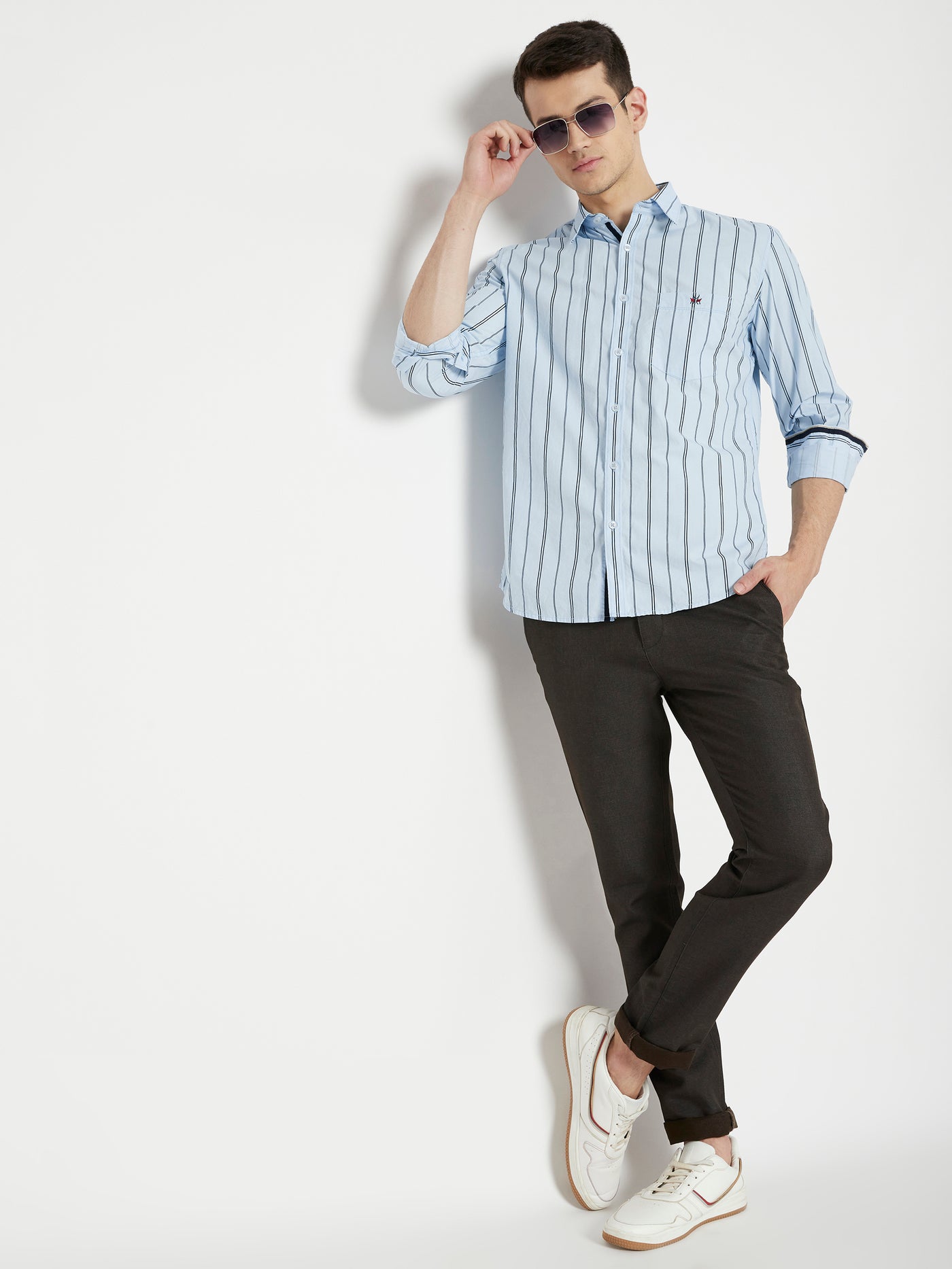 Blue Striped Slim Fit shirt - Men Shirts