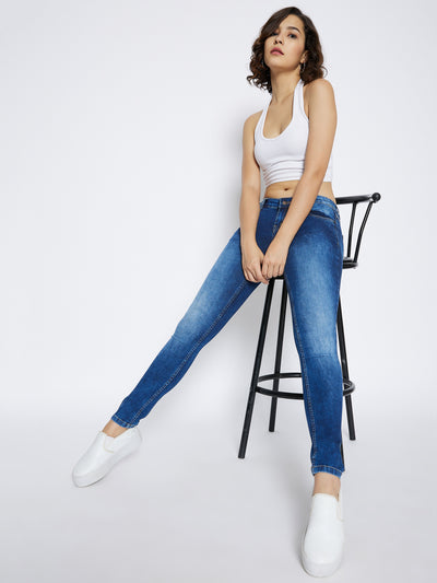 Blue Super Skinny Fit Jeans - Women Jeans