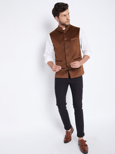 Brown Waistcoat - Men Waist Coat