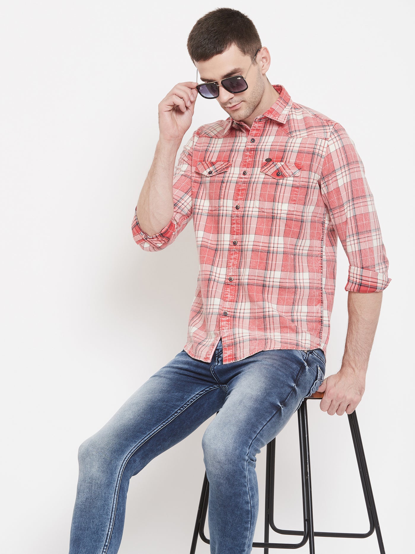 Checked Cotton Slim Fit shirt - Men Shirts