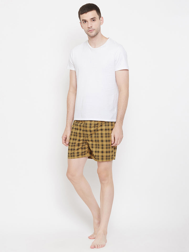 Red & Yellow Checked boxers - Men Boxers