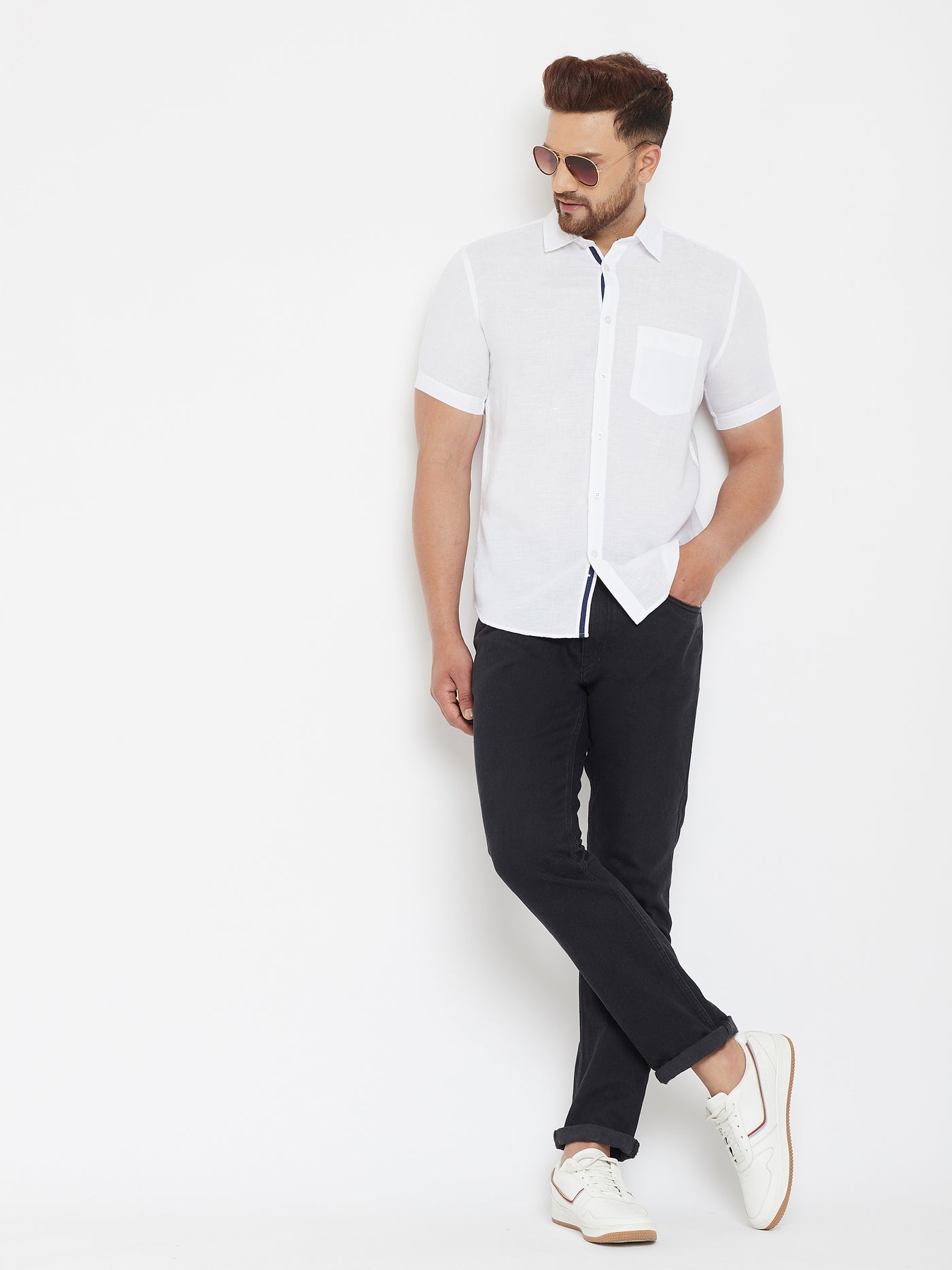 White Casual Shirt - Men Shirts