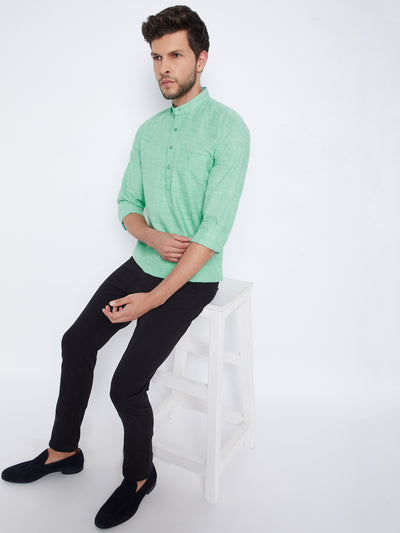 Mint Green Kurta - Men Kurtas