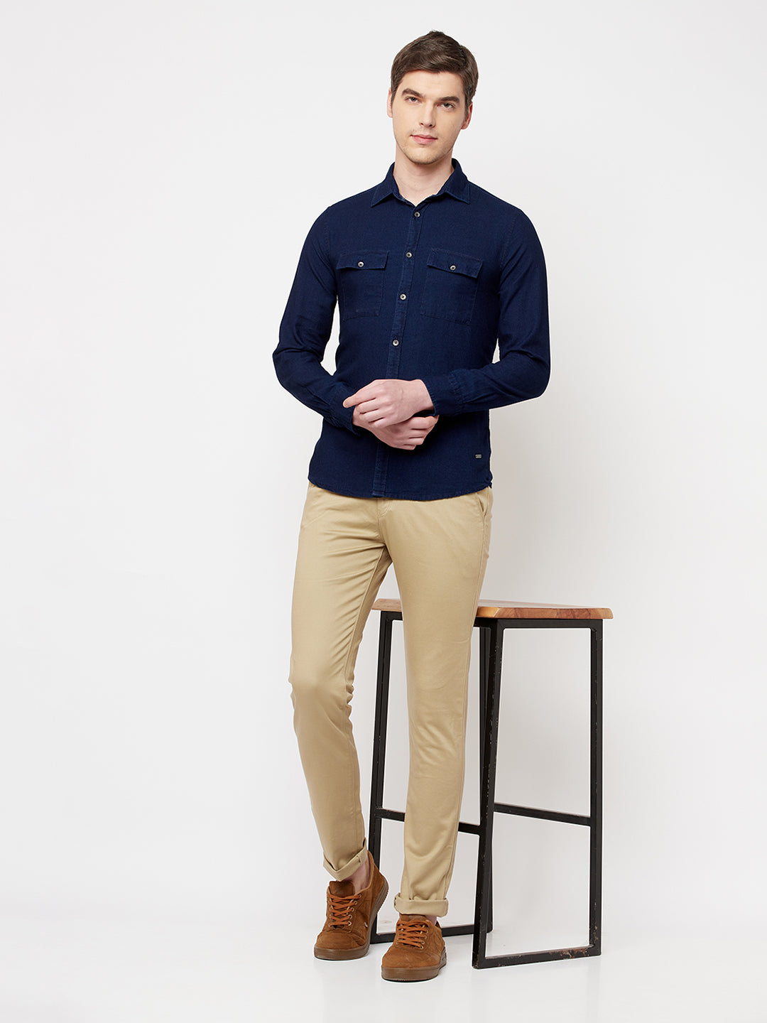 Navy Blue Casual Shirt - Men Shirts