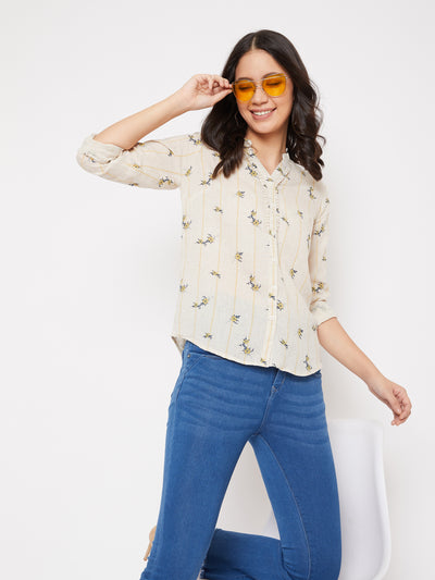 Floral Slim Fit Full Sleeves - Women Shirts