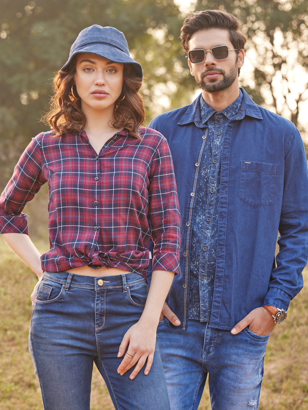 Red Checked Shirt - Women Shirts