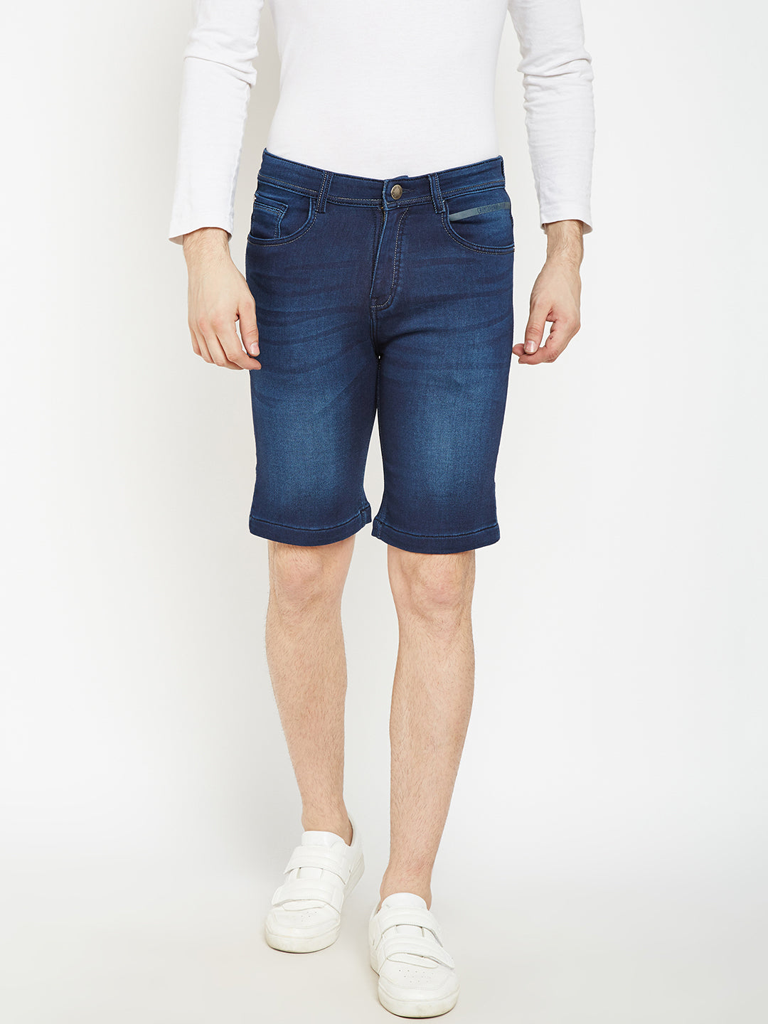 Blue Denim Shorts - Men Shorts