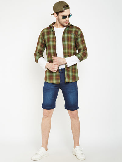 Blue Denim Shorts - Men Shorts