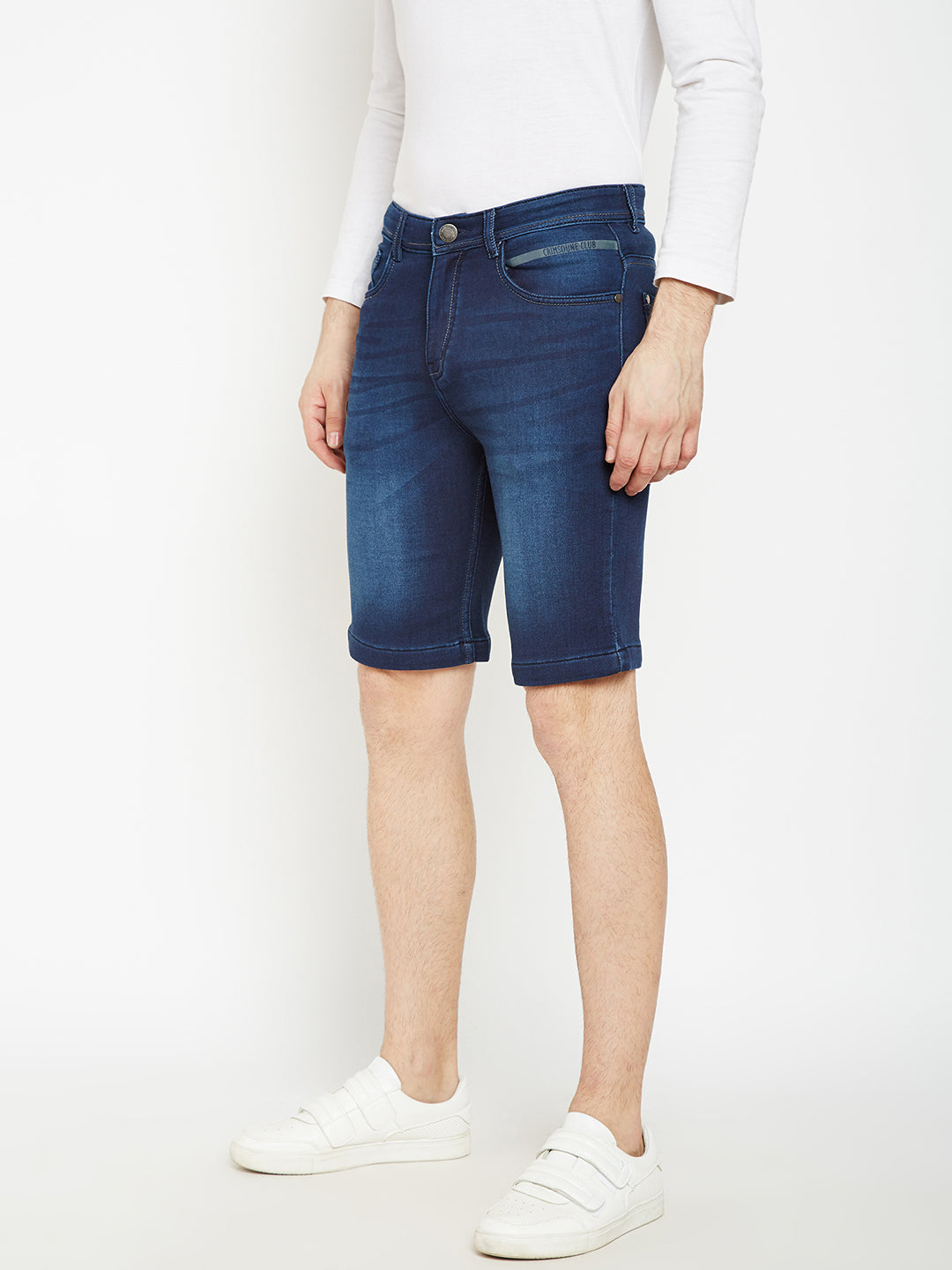 Blue Denim Shorts - Men Shorts