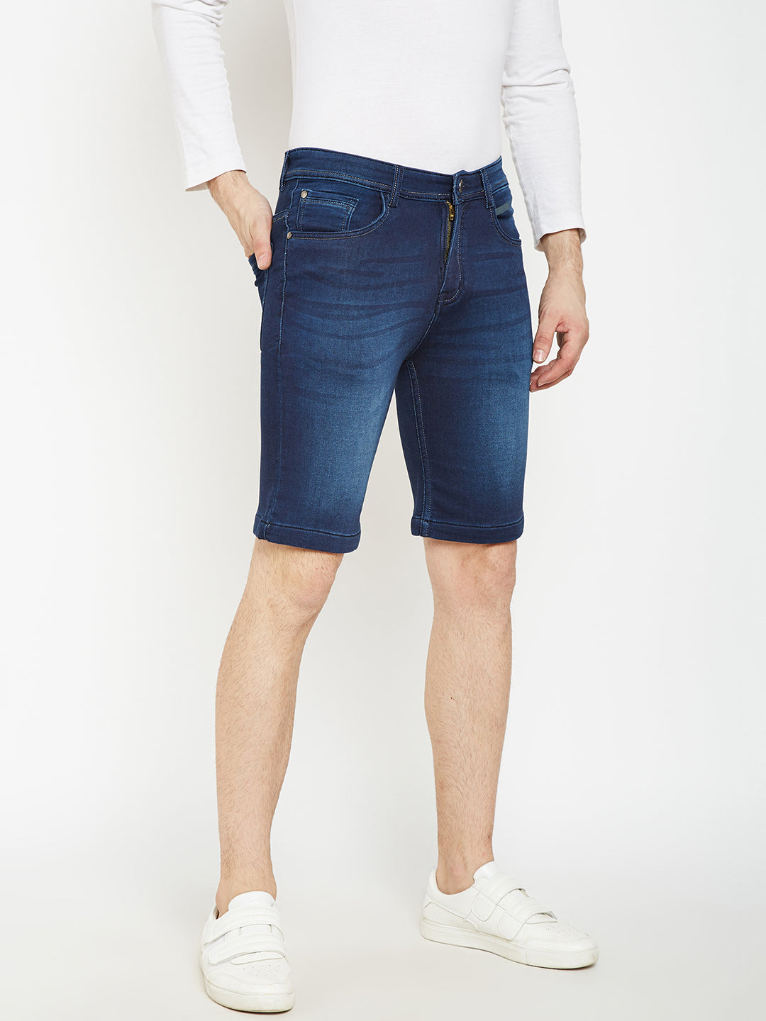 Blue Denim Shorts - Men Shorts