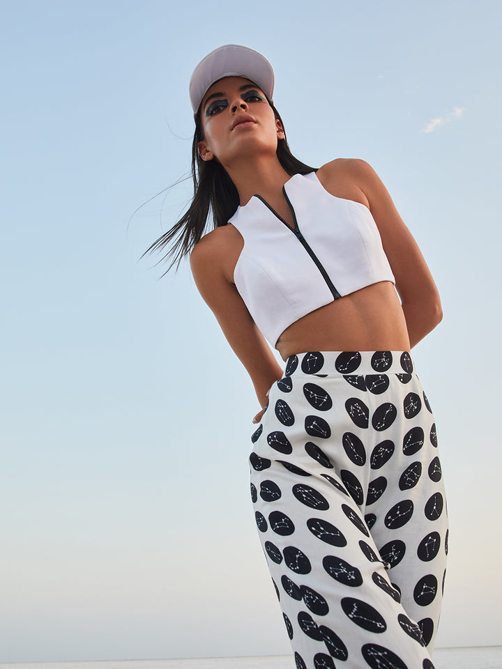 Nikhil Thampi White Racer-Back Crop Top - Women Tops