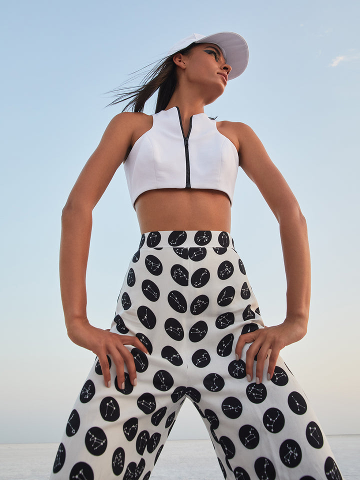 Nikhil Thampi White Racer-Back Crop Top - Women Tops