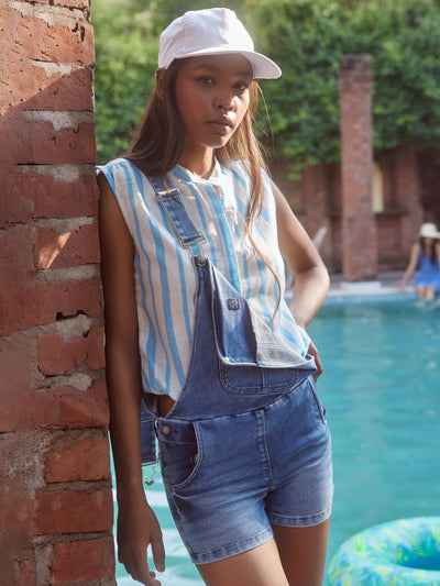  Short Denim Dungaree