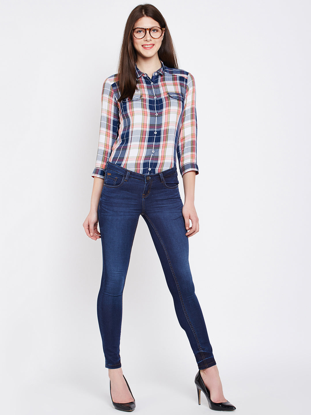 Blue Super Skinny Fit Jeans - Women Jeans