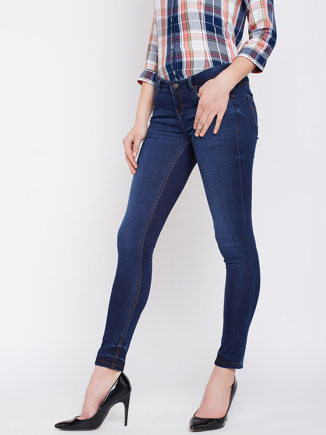 Blue Super Skinny Fit Jeans - Women Jeans