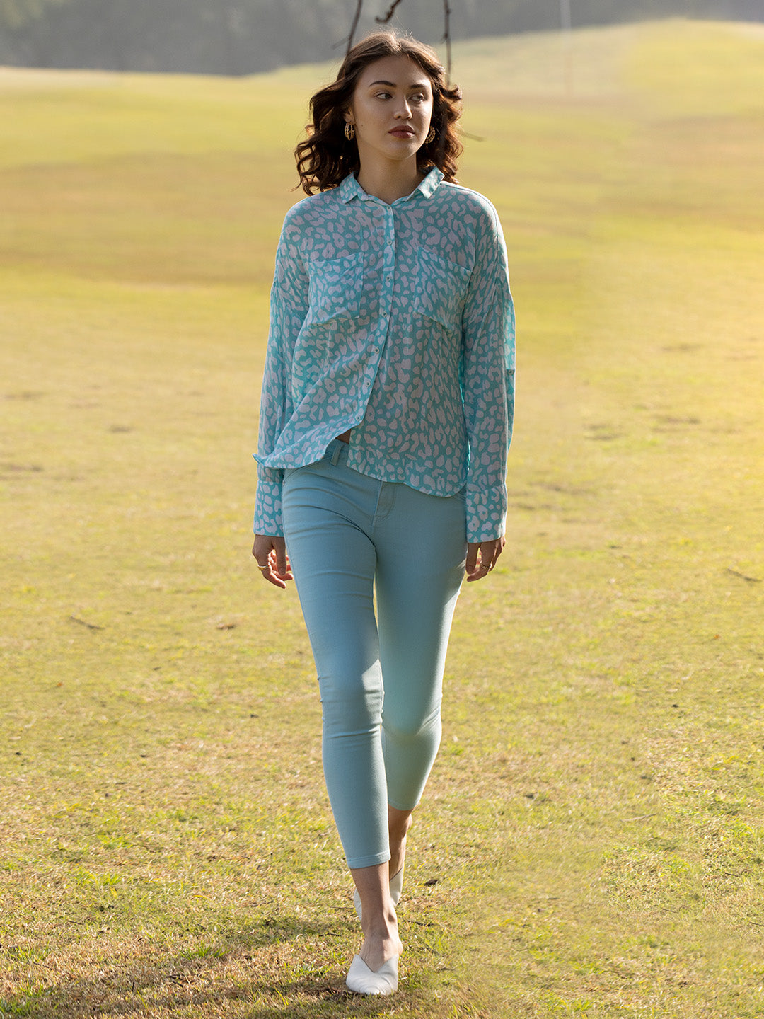 Mint Green Jeans - Women Jeans