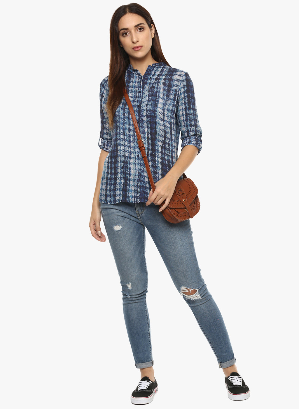 Blue Printed Shirt - Women Shirts