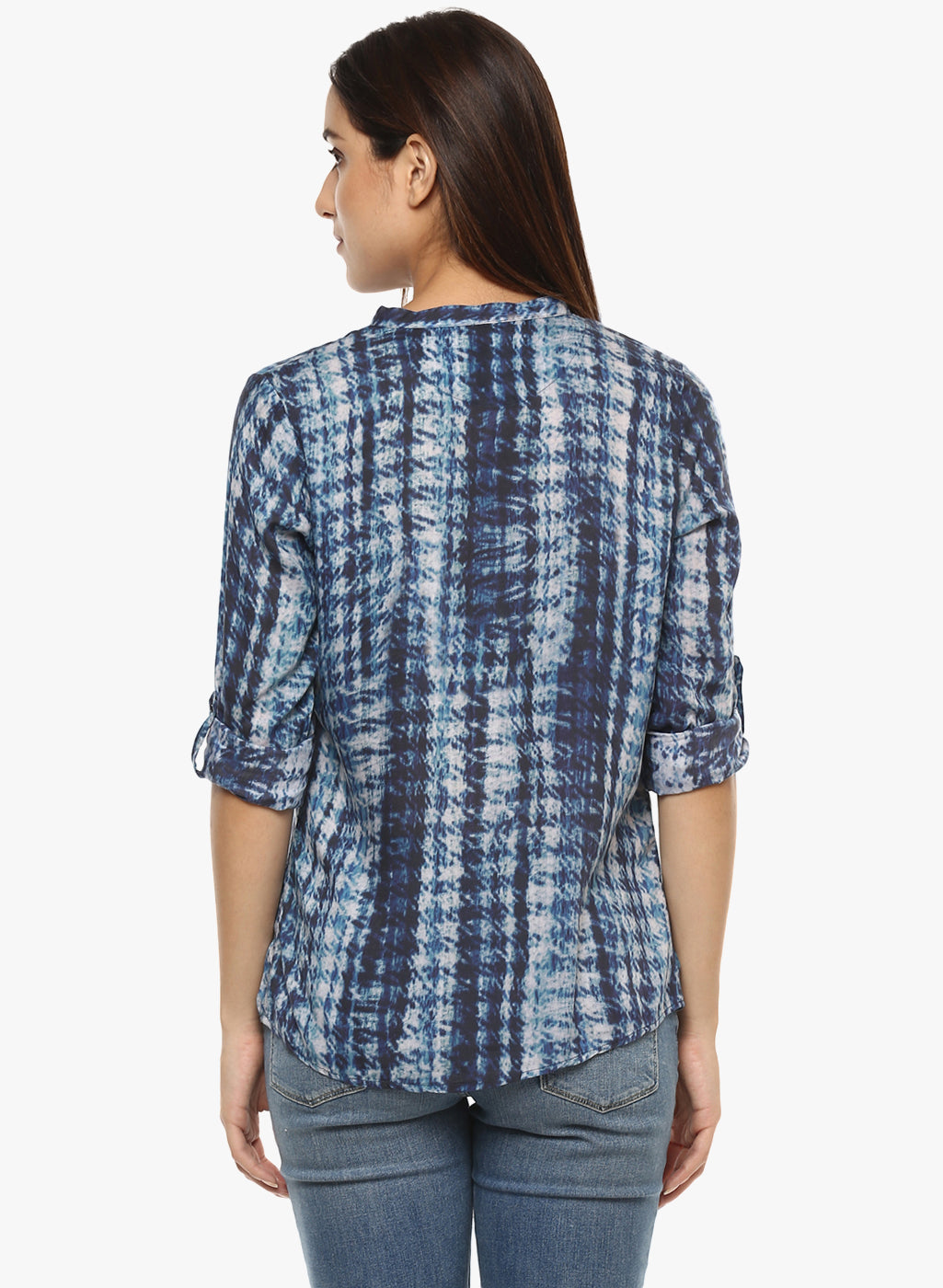 Blue Printed Shirt - Women Shirts