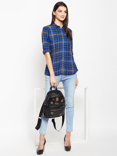 Checked Rollup Sleeves Shirt - Women Shirts