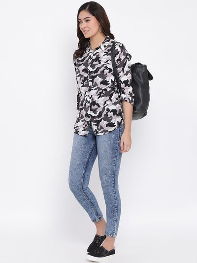 Slim Fit Printed Shirt - Women Shirts