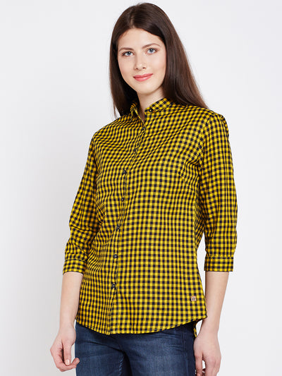 Checked Button up Shirt - Women Shirts