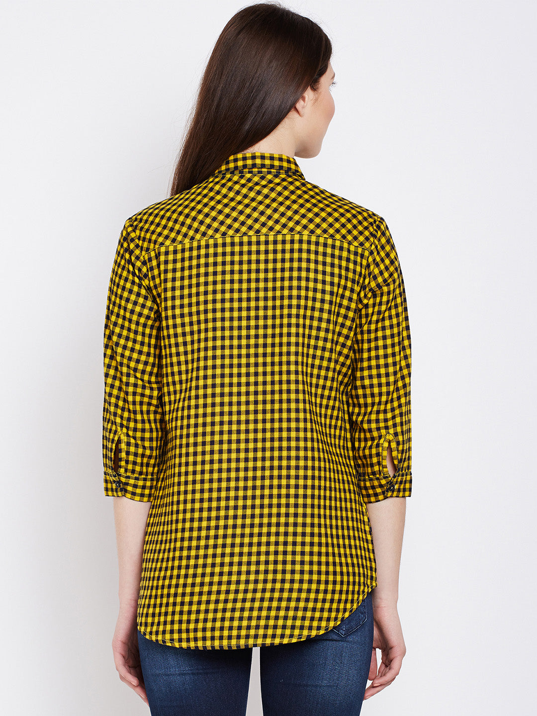 Checked Button up Shirt - Women Shirts