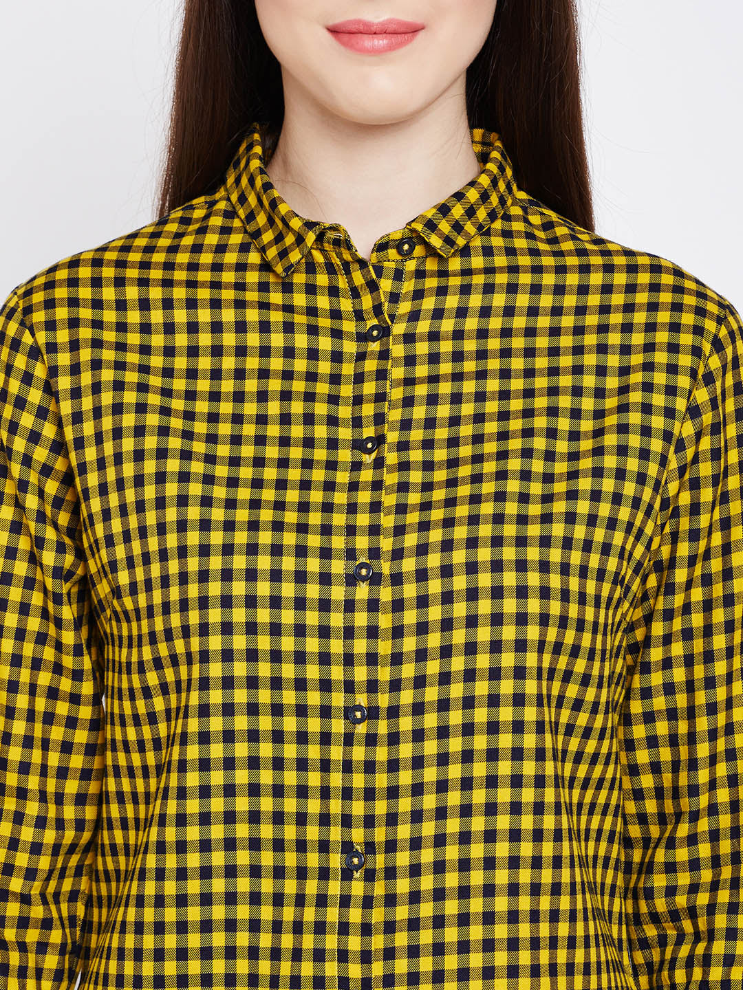 Checked Button up Shirt - Women Shirts