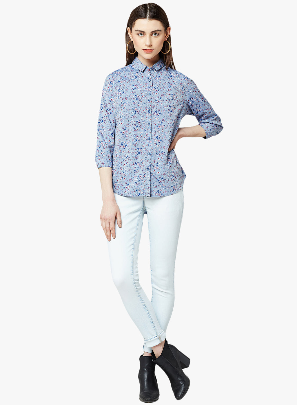 Floral Button up Shirt - Women Shirts