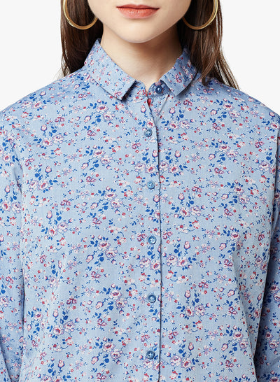 Floral Button up Shirt - Women Shirts