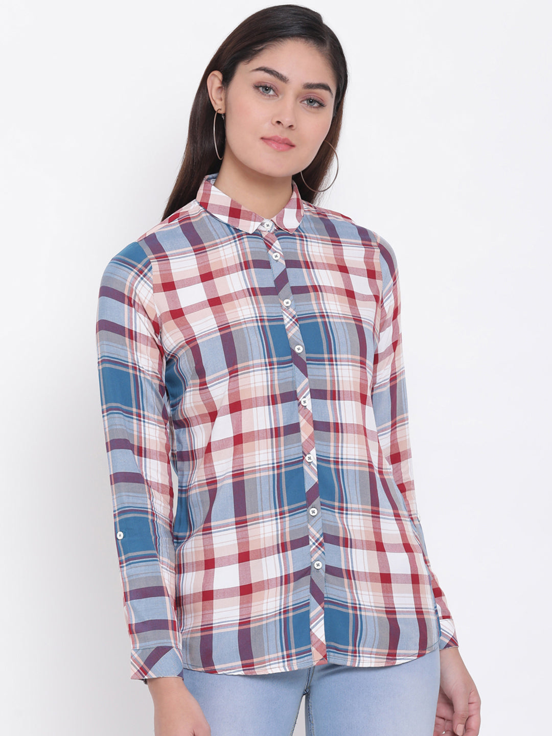 Checked Full Sleeves Shirt - Women Shirts