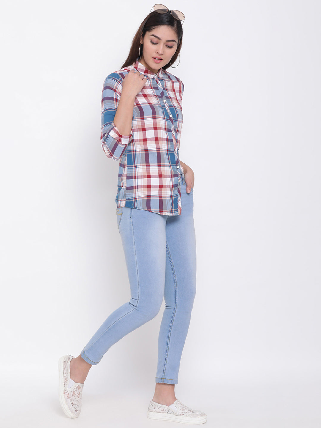 Checked Full Sleeves Shirt - Women Shirts