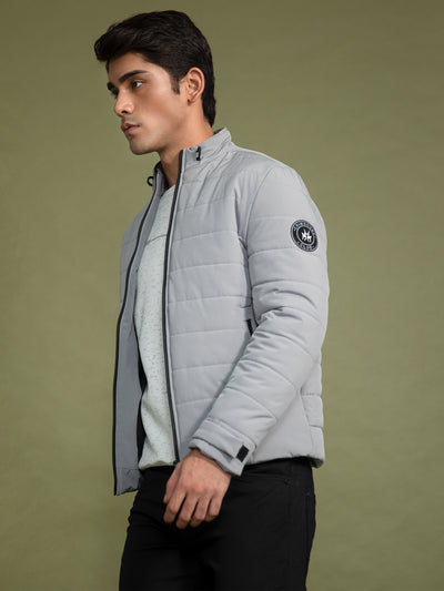 Grey Padded Jacket - Men Jacket