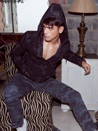 Multi-Colour Jacket in Camouflage Print-Men Jacket-Crimsoune Club