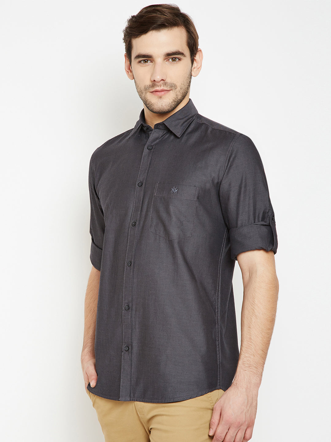Black Cotton Slim Fit shirt - Men Shirts