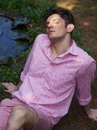 Baby Pink Floral Shirt