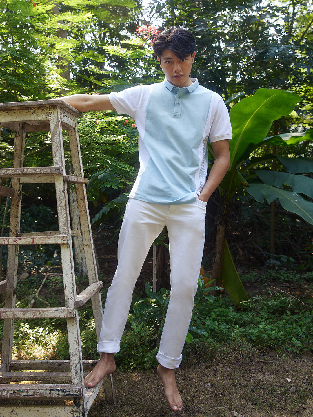 White Slim-Fit Denim