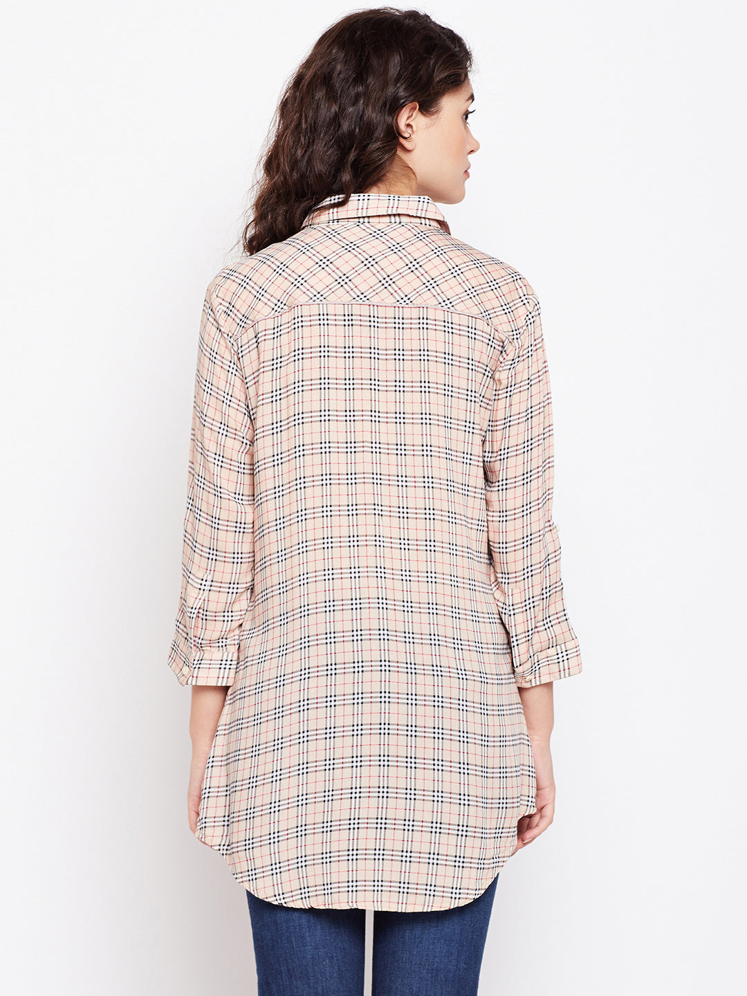 Brown Checked Shirt - Women Shirts