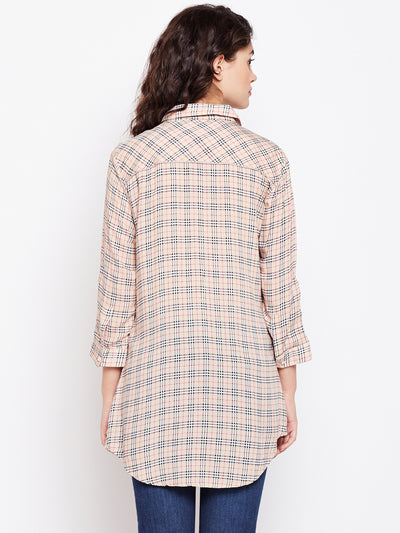 Brown Checked Shirt - Women Shirts